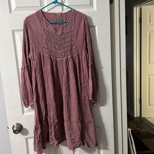 Woman Knee length long sleeve Dress